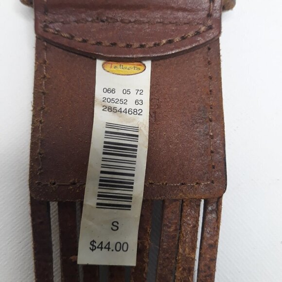 Talbots Leather/Jute Cognac Belt Sz S - Picture 8 of 9